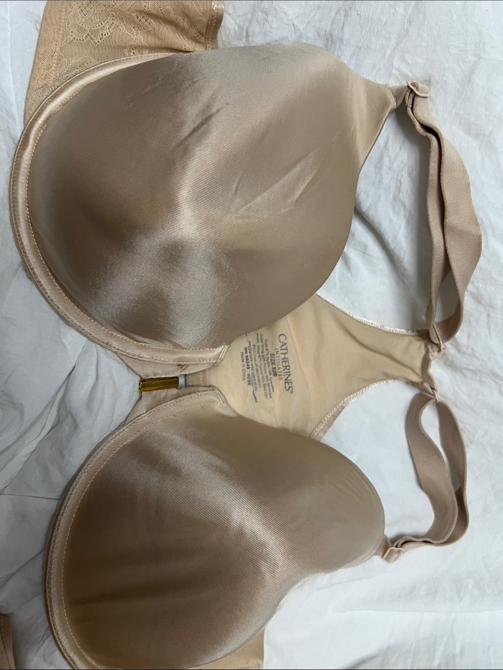 Catherines Beige Nude Full-Coverage Seamless Bra